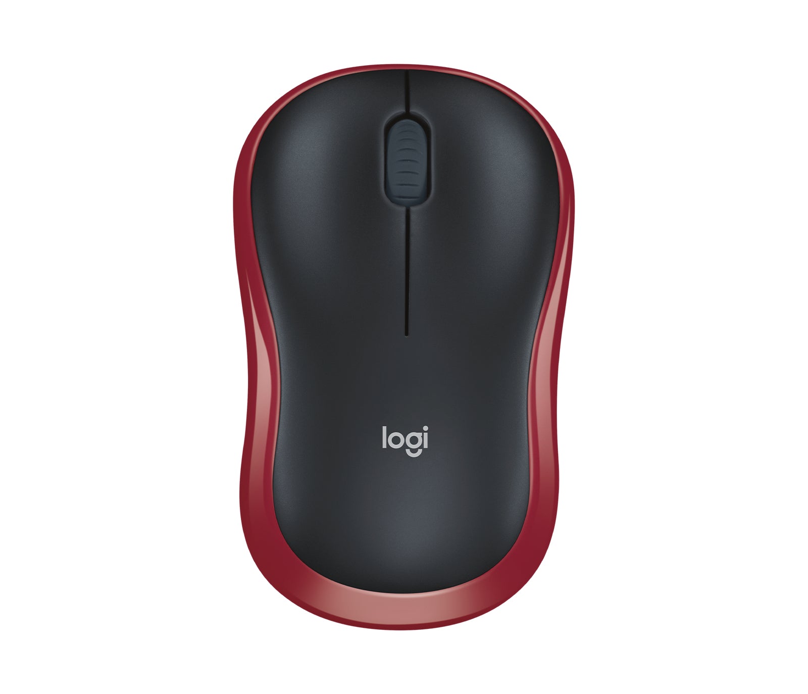 Mouse LOGITECH M185 Óptico, 1000 DPI, Rojo