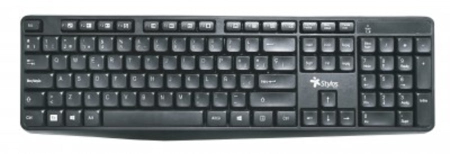 Teclado Inalámbrico Stylos STPTEC4B, Negro
