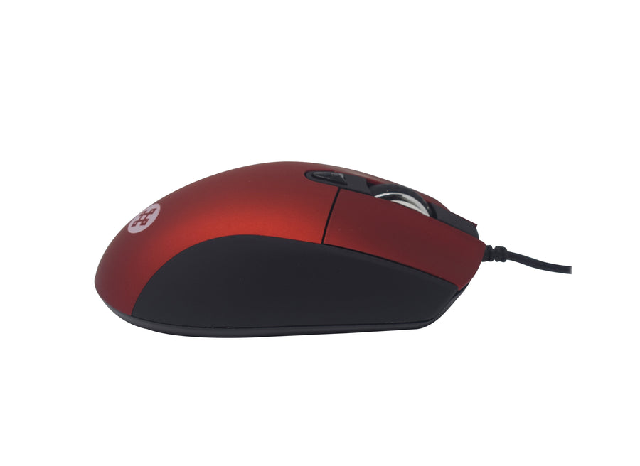 Mouse Naceb Technology NA-0115R Curvo, Rojo