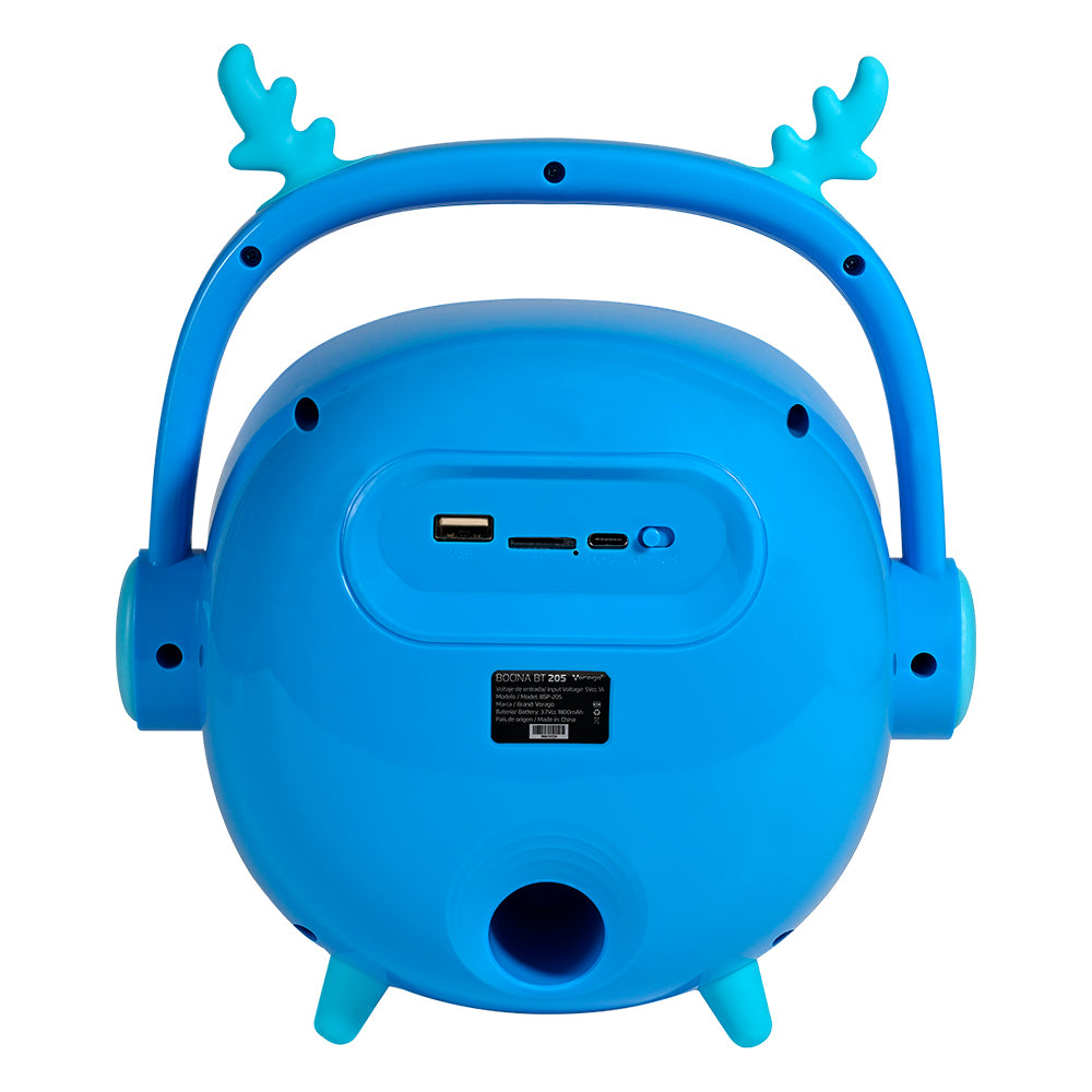 Bocinas VORAGO BSP-205 Bluetooth, USB/3.5mm, Azul