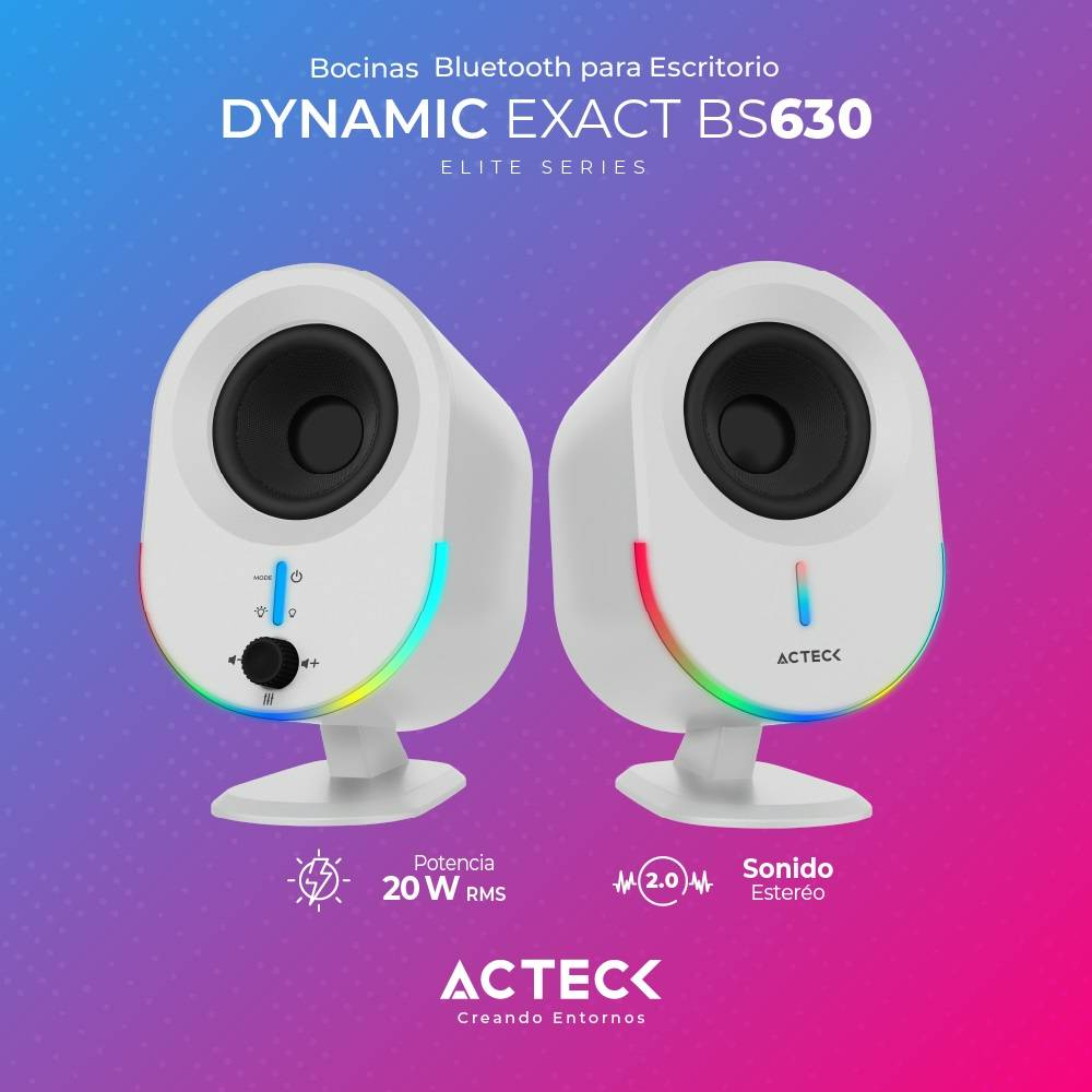 Bocinas ACTECK BS630 Bluetooth, Blanco