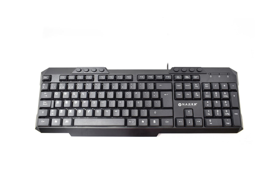 Kit Teclado y Mouse Naceb Technology NA-618N, Negro