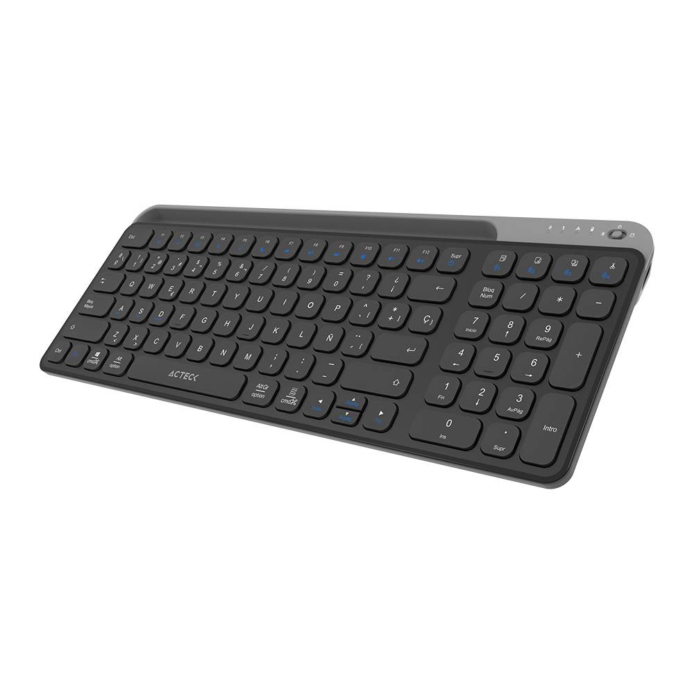 Teclado ACTECK TI747 Inalámbrico, Bluetooth 5.1/2.4 MHz, Negro