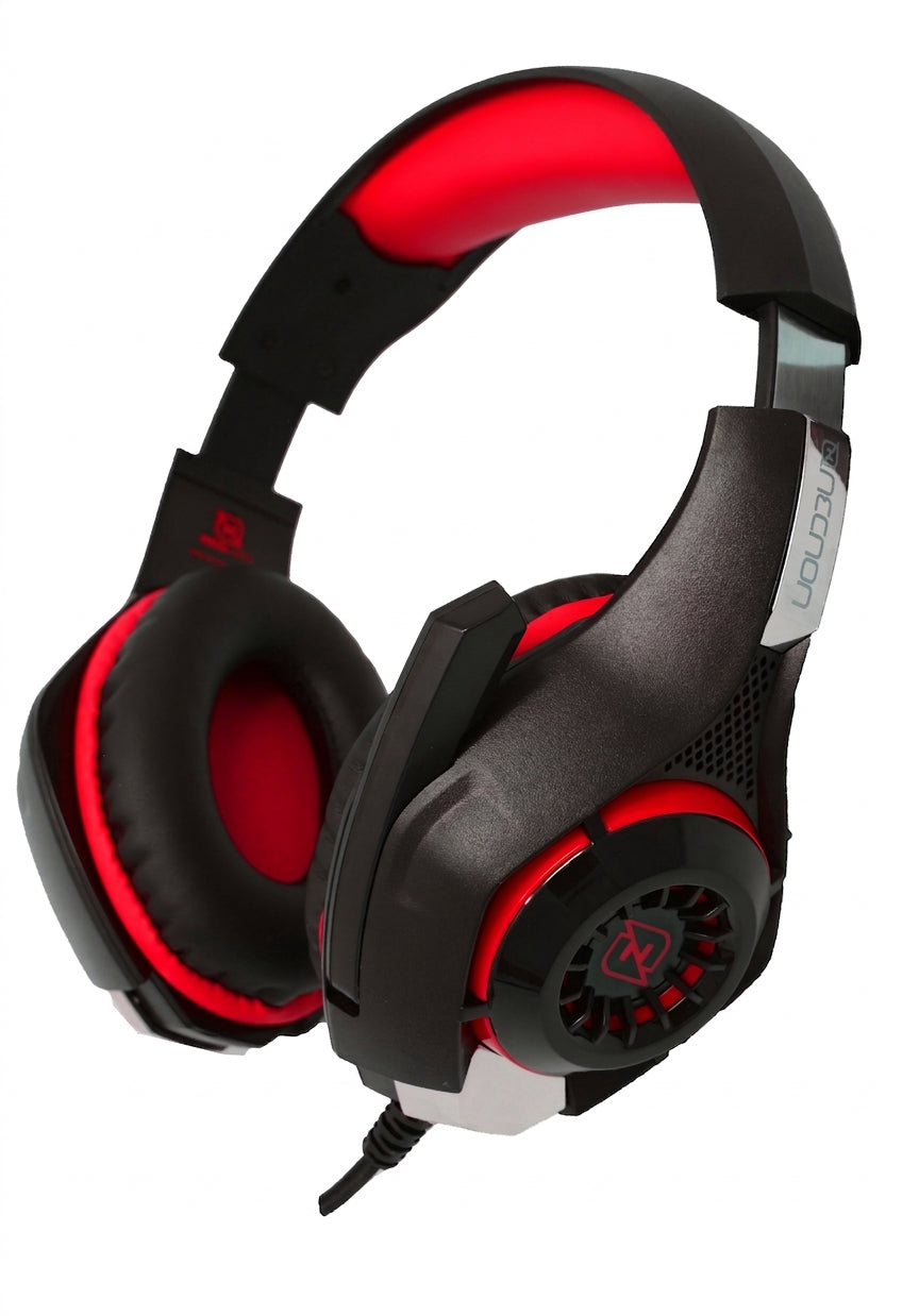 Headset Gamer NECNON NBHG-VIPER LED, Rojo