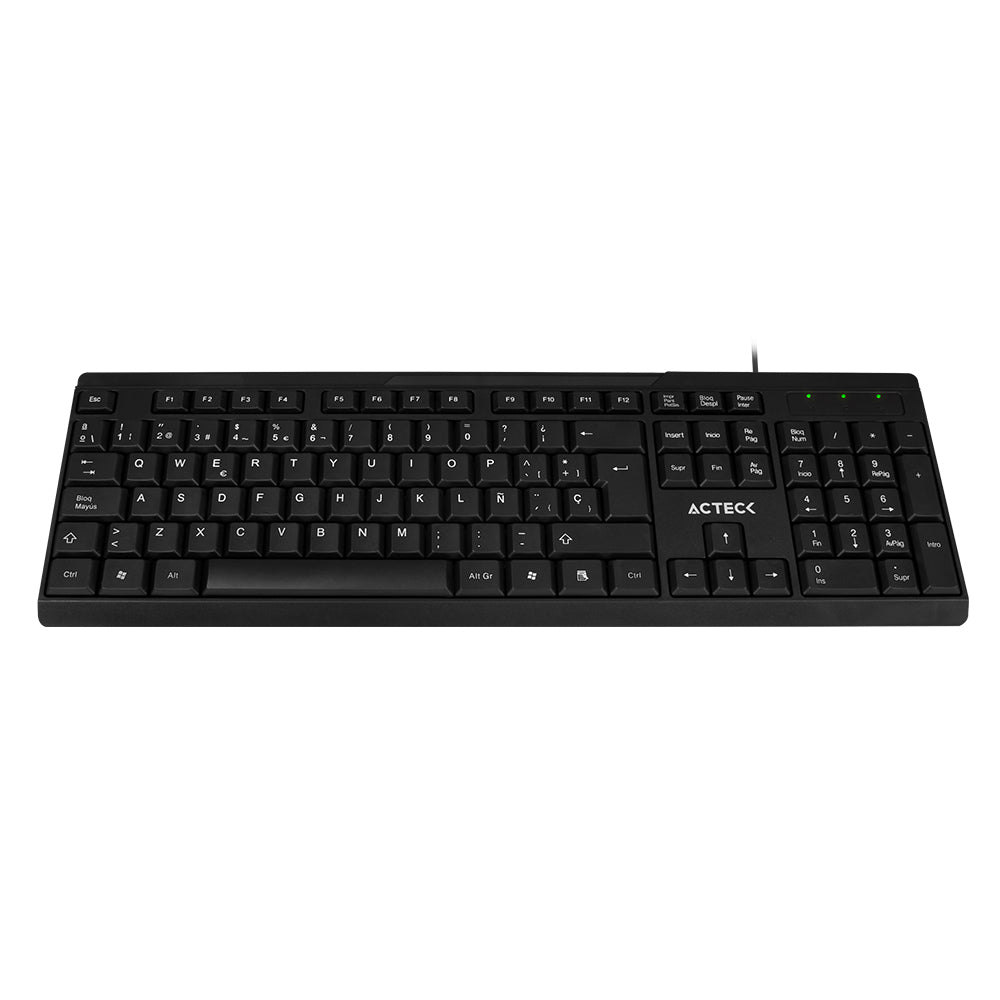 Teclado ACTECK TE-200, Alámbrico, USB, Negro