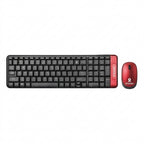 Kit Teclado y Mouse BROBOTIX 6000632, Negro/Rojo