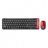 Kit Teclado y Mouse BROBOTIX 6000632, Negro/Rojo