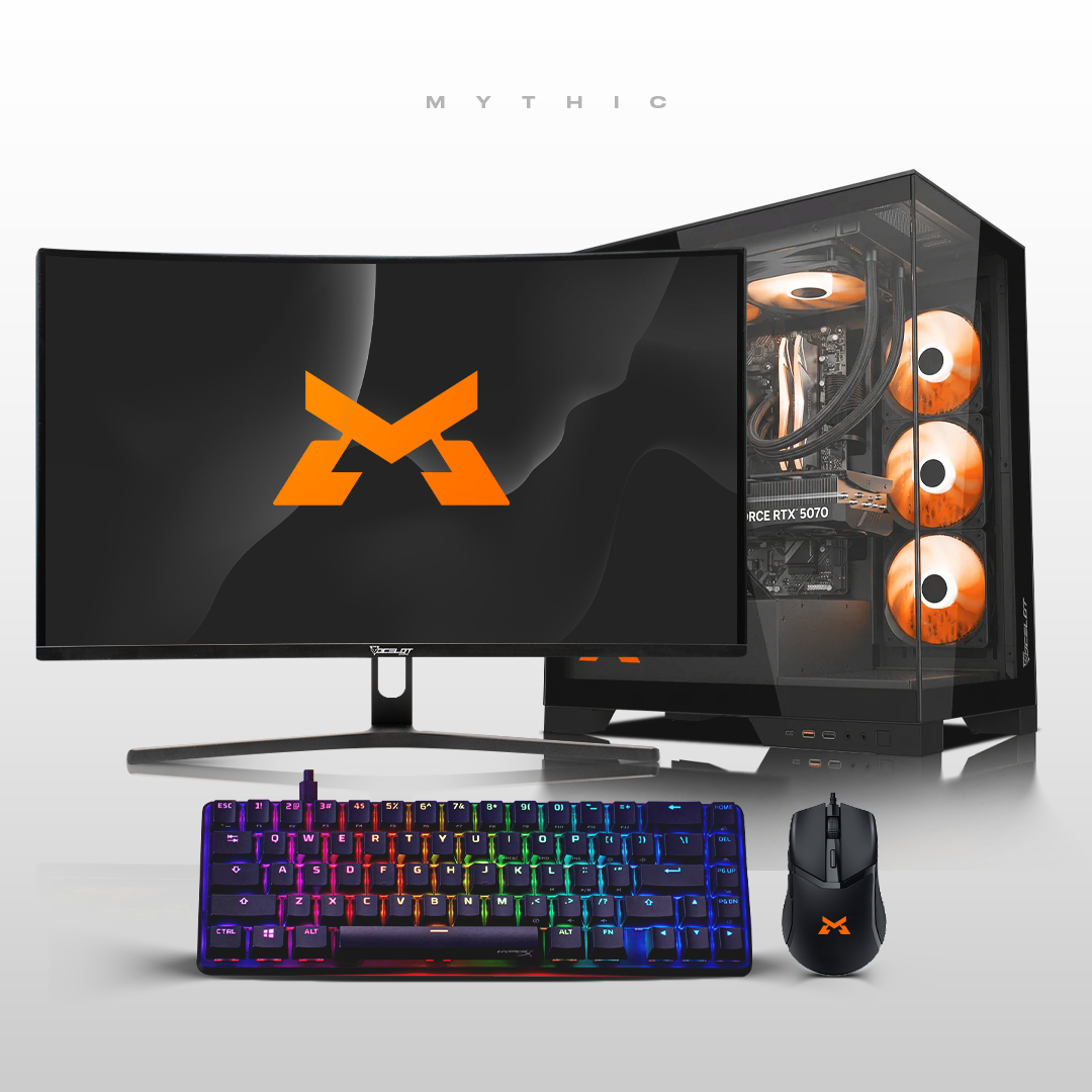 PC Gamer Kit PC Gamer + Monitor Mythic PC Gamer  GeForce RTX™  5070, Intel® Core™ Ultra 7 265KF, 32GB DDR5 RAM,  1TB SSD M.2 Mythic  SSD, Windows 11, MTX-26-5656058  Monitor Gamer Balam Rush Cosmos Edge MCE245P LED 24.5", 1920x1080 Full HD, G-Sync/FreeSync, 240... - Mythic Mexico
