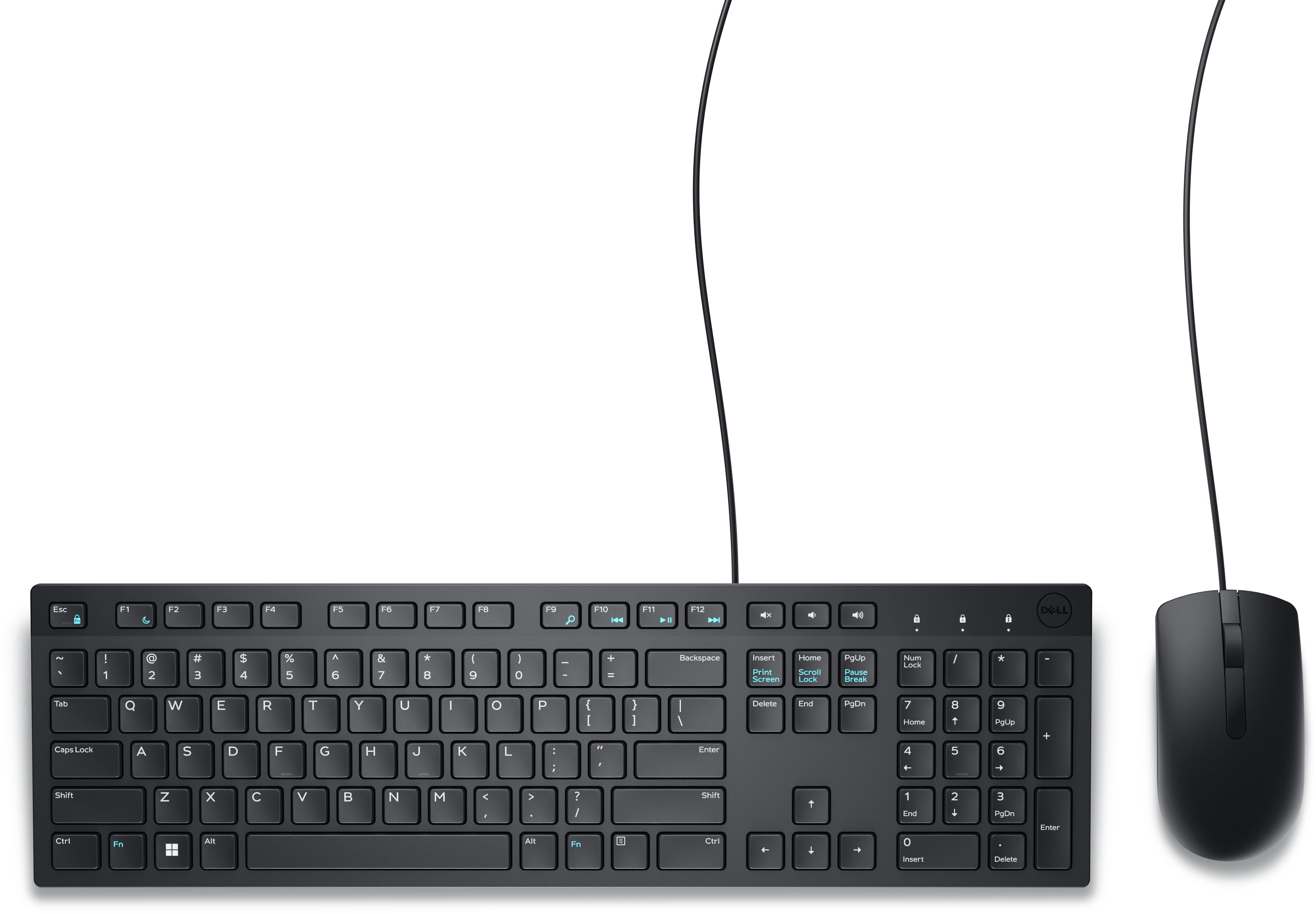 Kit Teclado y Mouse DELL 580-AKKW, 442 x 127, Negro