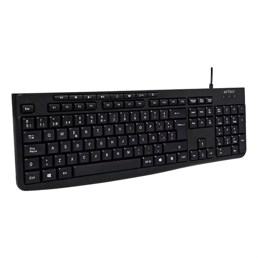 Teclado Acteck AC-940146 Inspire Prime TA222 Membrana Multimedia, Negro