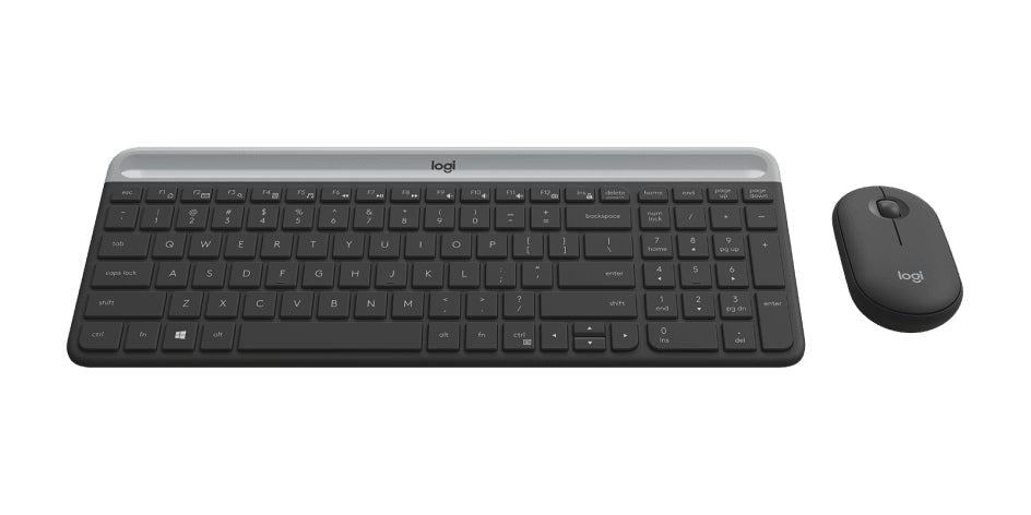 Kit Teclado y Mouse LOGITECH MK470 Curvo, Negro