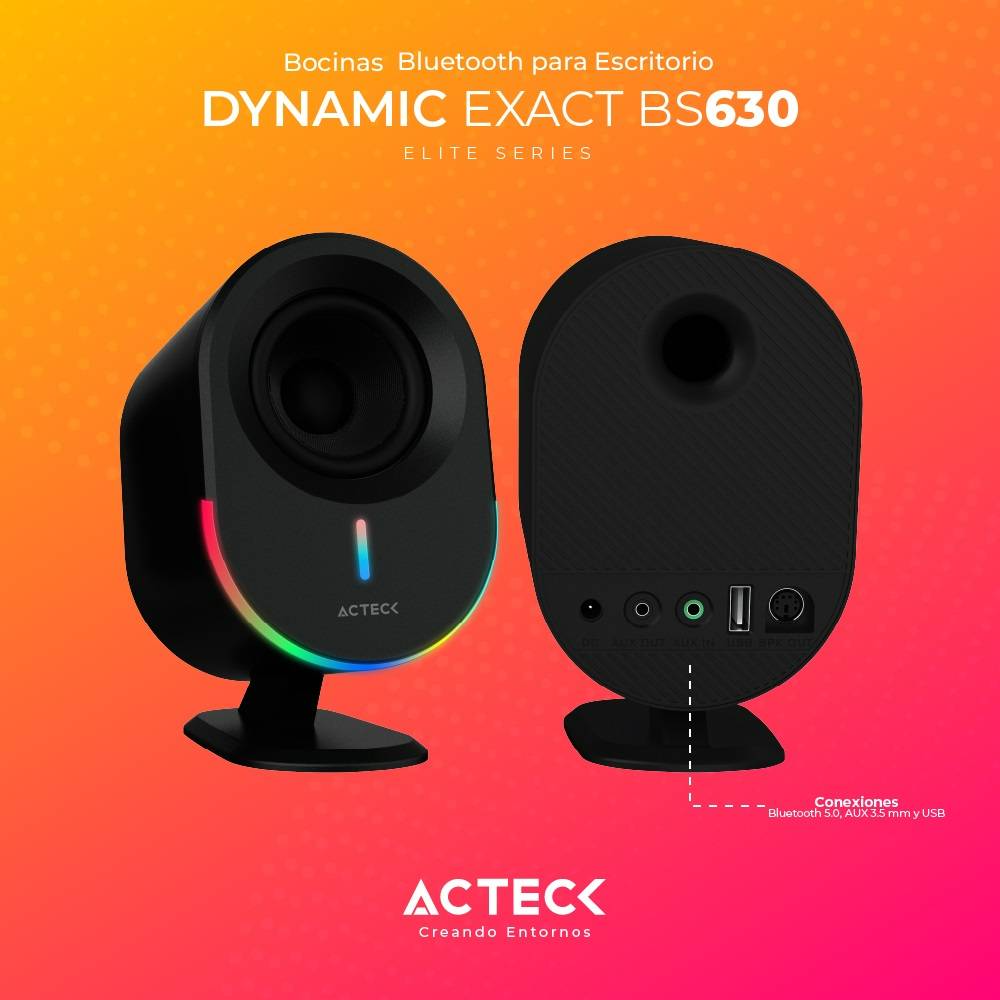Bocinas ACTECK BS630, Bluetooth, Negro