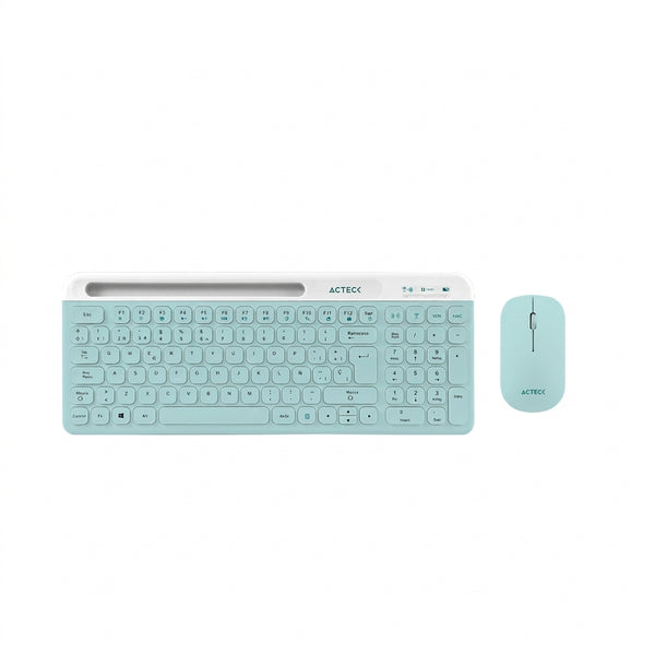 PC Gamer Kit Teclado y Mouse ACTECK MK720 Inalámbrico Bluetooth, Azul - México