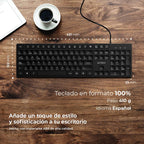 Teclado ACTECK VANTAGE AERO TA545 VA, Negro