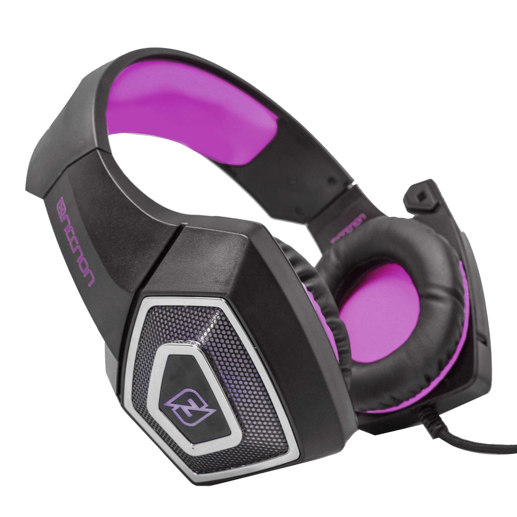 Headset Gamer NECNON NBHG-DRAGON LED, 3.5mm/USB, Rosa