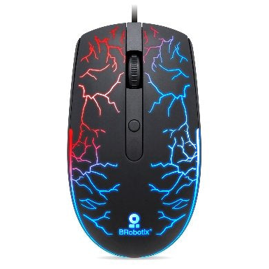 Mouse BROBOTIX 263946, 1600 DPI, USB, Negro