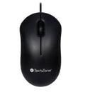 Mouse TECHZONE TZMOU01 Alámbrico, 1000 DPI, USB, Negro