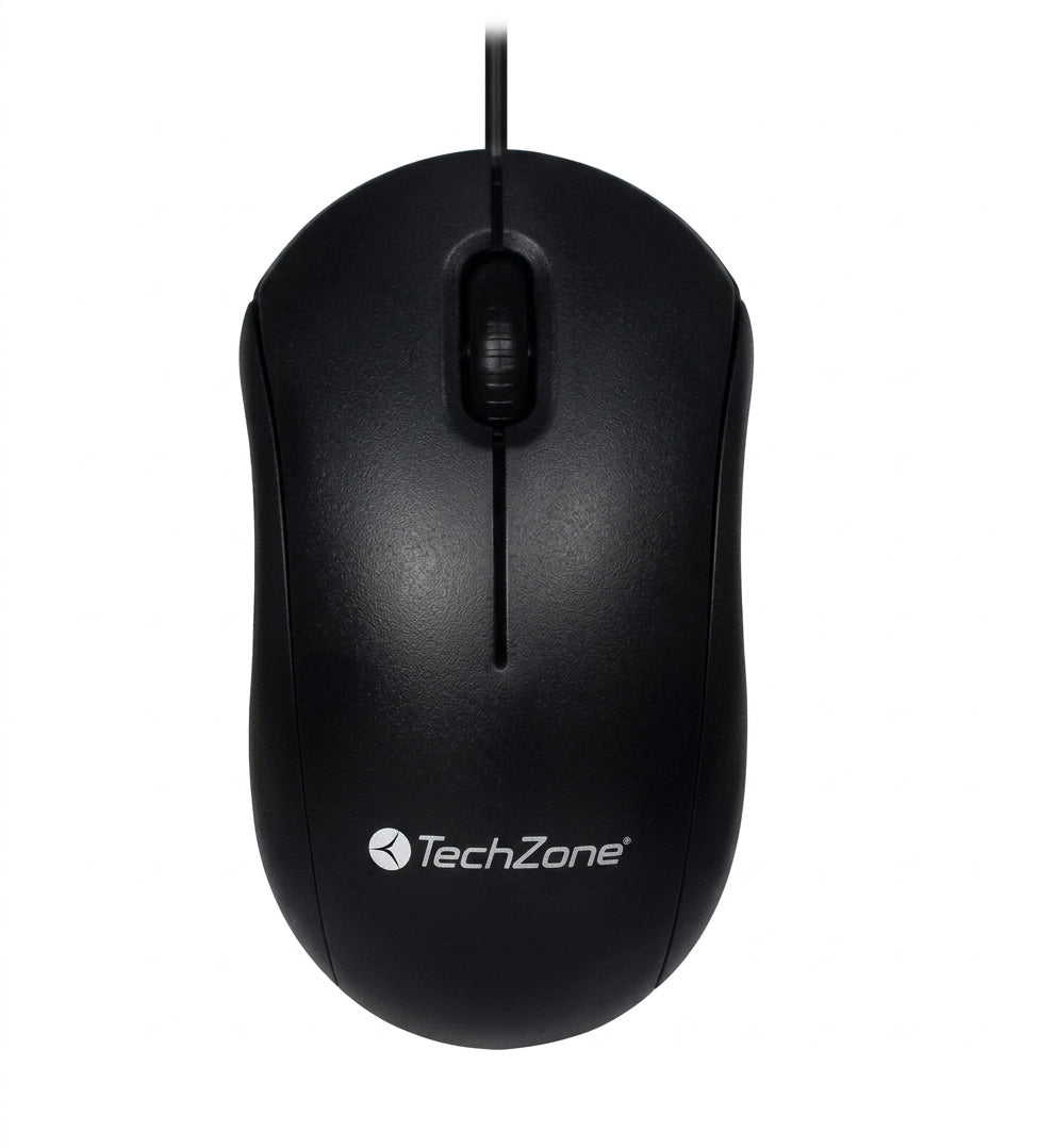 Mouse TECHZONE TZMOU01 Alámbrico, 1000 DPI, USB, Negro