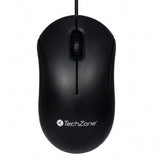 Mouse TECHZONE TZMOU01 Alámbrico, 1000 DPI, USB, Negro