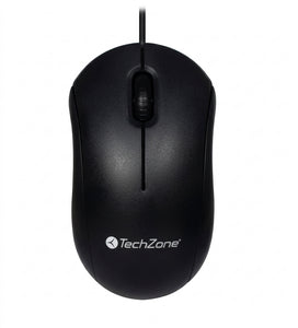 Mouse TECHZONE TZMOU01 Alámbrico, 1000 DPI, USB, Negro