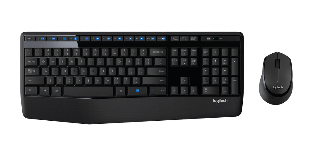 Kit Teclado y Mouse LOGITECH MK345, 1000 DPI, Negro