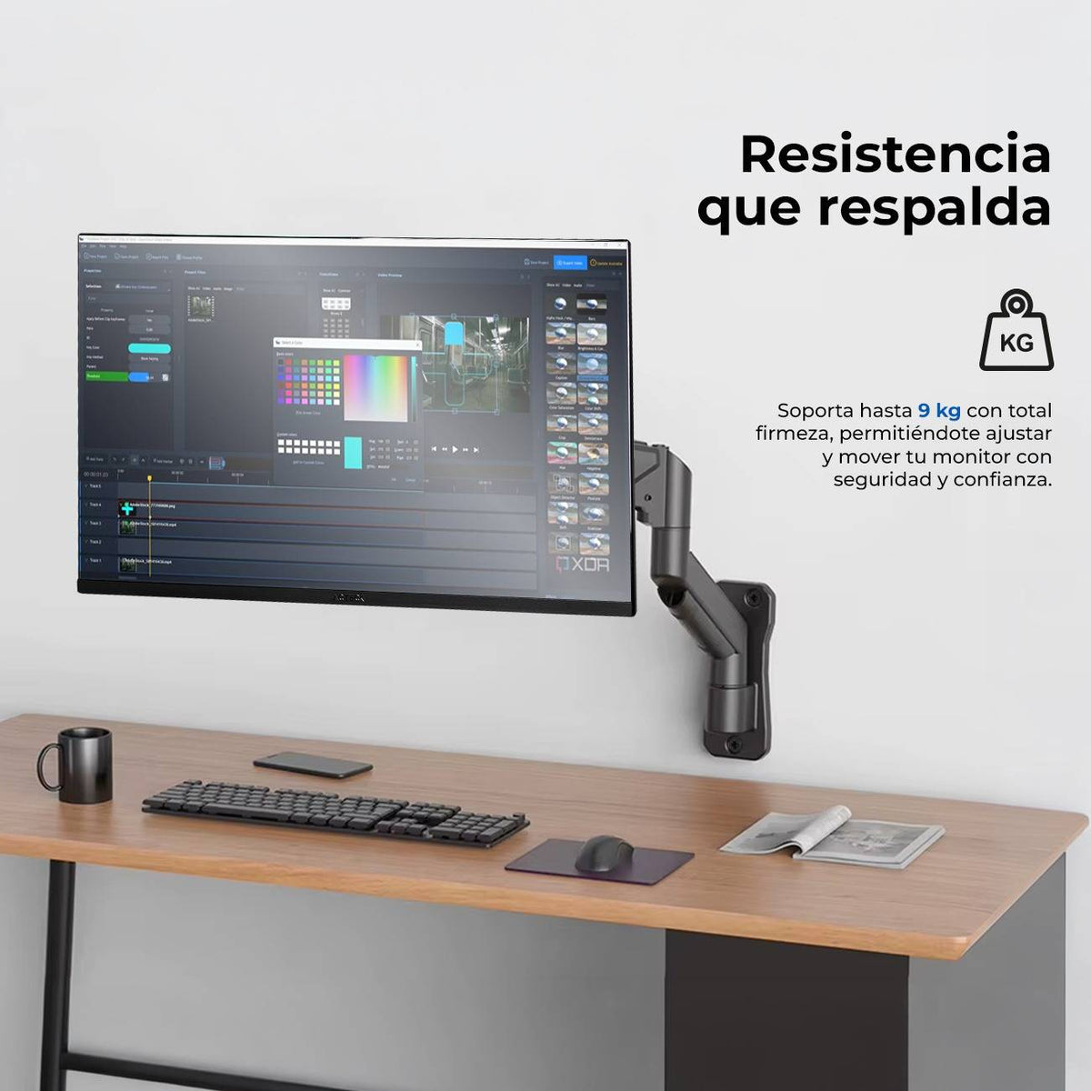 Soporte para Monitor ACTECK ENFORCE MOTION SM715 32", Negro