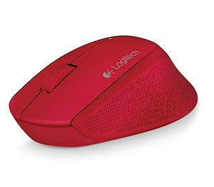 Mouse LOGITECH M280 Óptico, 1000 DPI, 3 botones, USB, Rojo