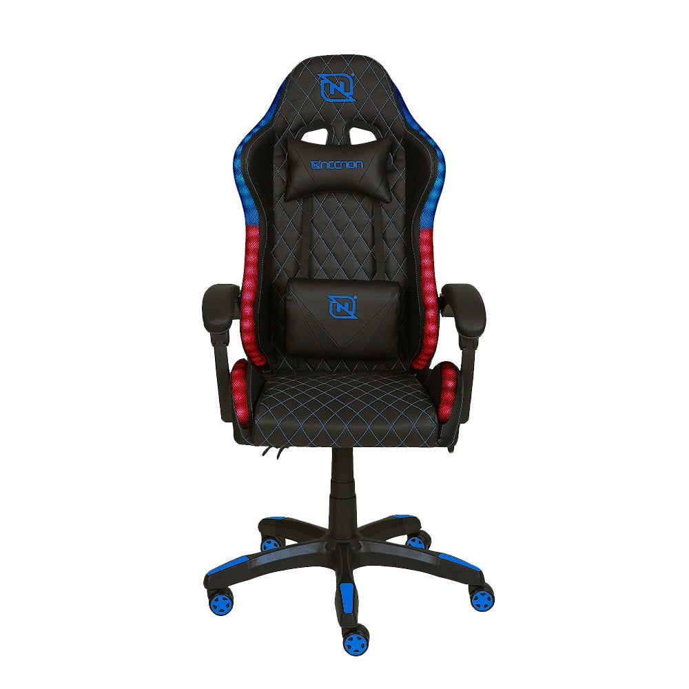 Silla Gamer NECNON NSG-RGB-1, Negro/Azul
