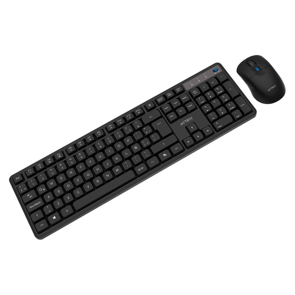 Kit Teclado y Mouse ACTECK CREATOR SILENT PRO M474 Inalámbrico, Negro