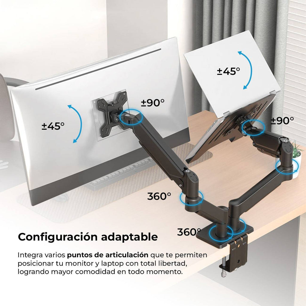 Soporte para Monitor ACTECK ENFORCE MOTION SM729, Negro