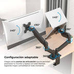 Soporte para Monitor ACTECK ENFORCE MOTION SM729, Negro