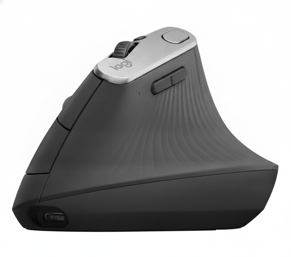 Mouse LOGITECH MX VERTICAL, USB-C, Negro