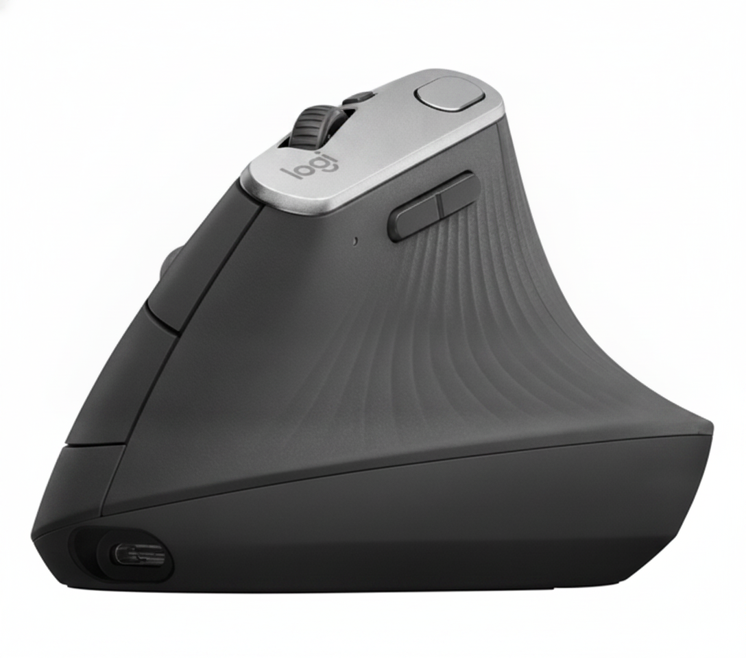 Mouse LOGITECH MX VERTICAL, USB-C, Negro