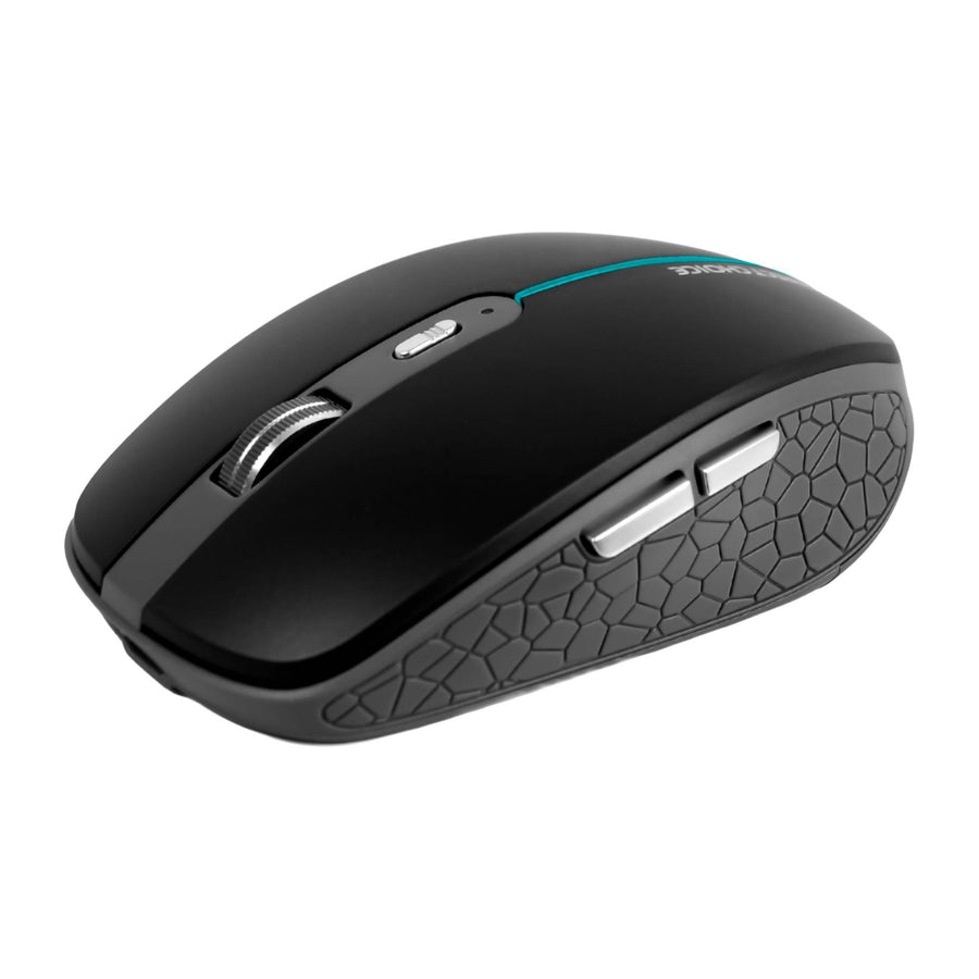 Mouse PERFECT CHOICE PC-045304 Inalámbrico Recargable Iluminación RGB Orion, Negro