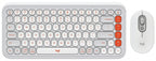 Kit Teclado y Mouse LOGITECH POP, Gris