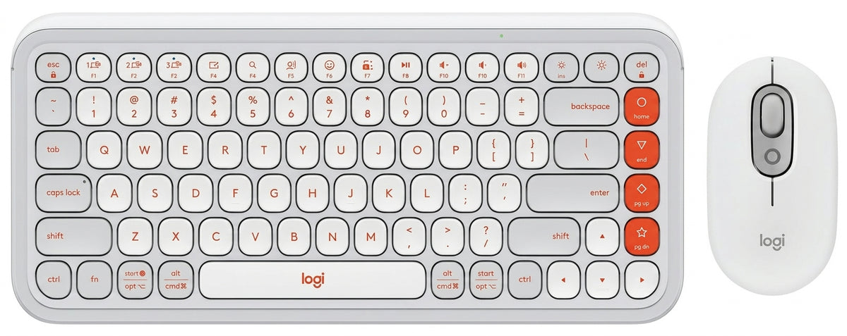 Kit Teclado y Mouse LOGITECH POP, Gris
