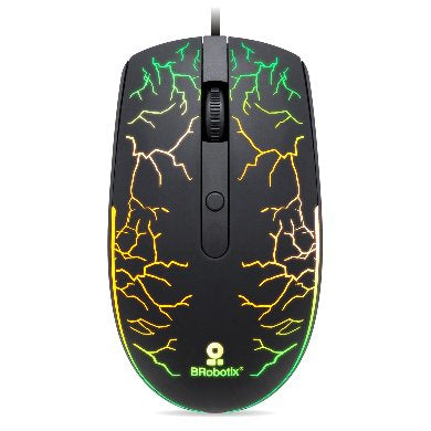 Mouse BROBOTIX 263946, 1600 DPI, USB, Negro