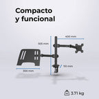 Soporte para Monitor ACTECK ENFORCE ZONE SM525, Negro