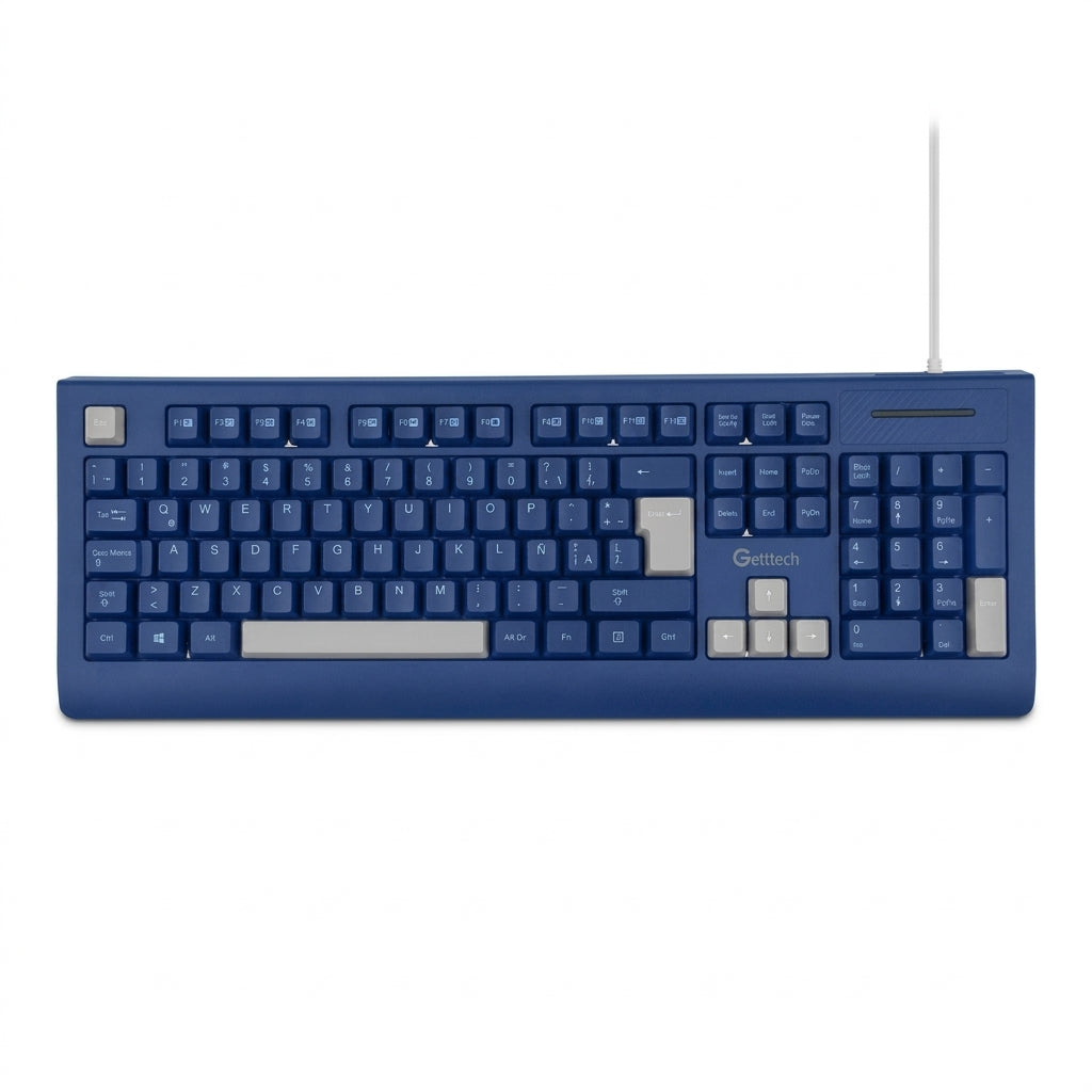 Teclado GETTTECH GGK-ESMWR-02-BL, Azul