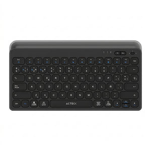Teclado ACTECK TI737 Inalámbrico, Bluetooth 5.1/Dongle 2.4 MHz, Negro