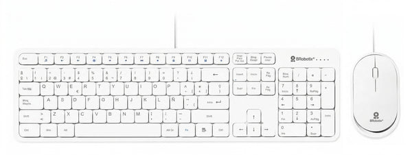 PC Gamer Kit Teclado y Mouse BROBOTIX 6008010, USB, Blanco - México