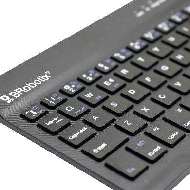 Teclado BROBOTIX 6006436 Inalámbrico Bluetooth, Negro