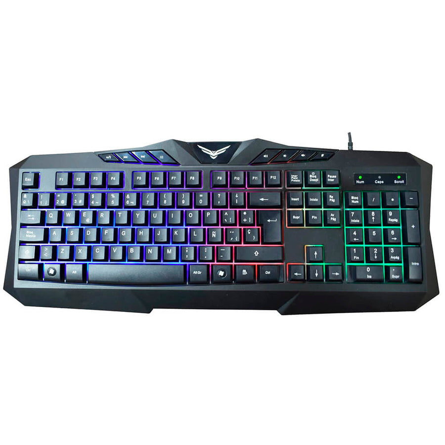 Teclado Gamer Naceb Gaming NA-0912, USB, Negro