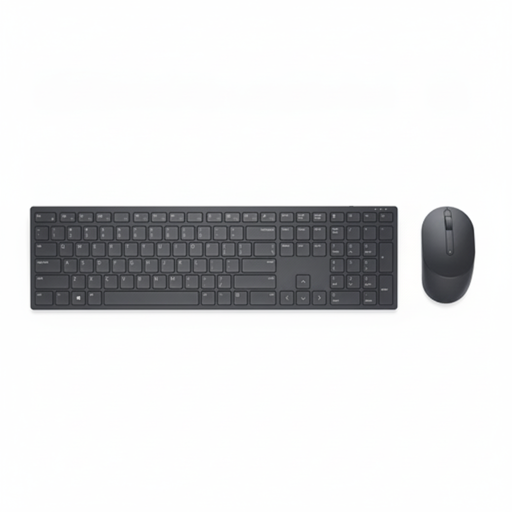 Kit Teclado y Mouse DELL KM5221WBKB-LTN TN, Negro