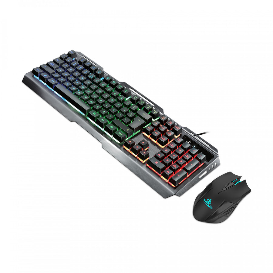 Kit Teclado y Mouse Gamer Yeyian YKP-20706 LED, USB
