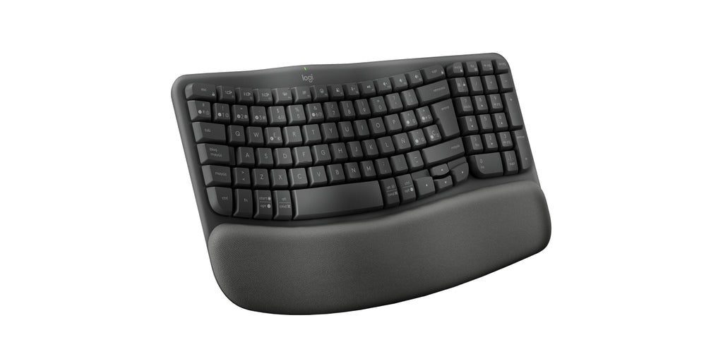 Teclado LOGITECH Wave Keys LED Curvo, Grafito