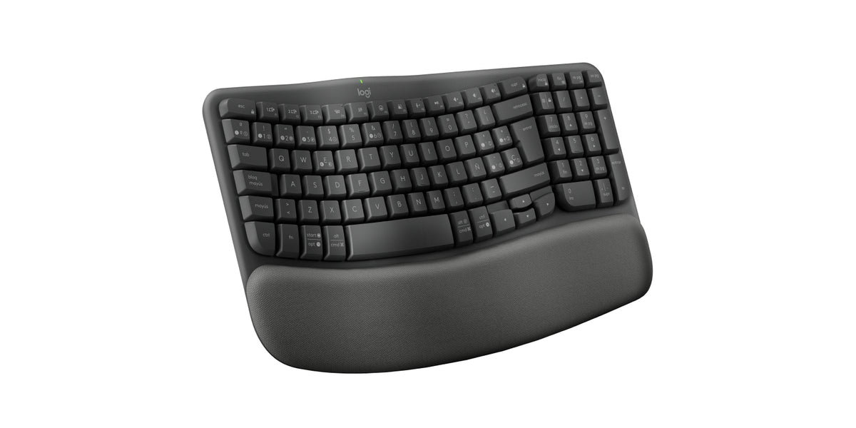 Teclado LOGITECH Wave Keys LED Curvo, Grafito