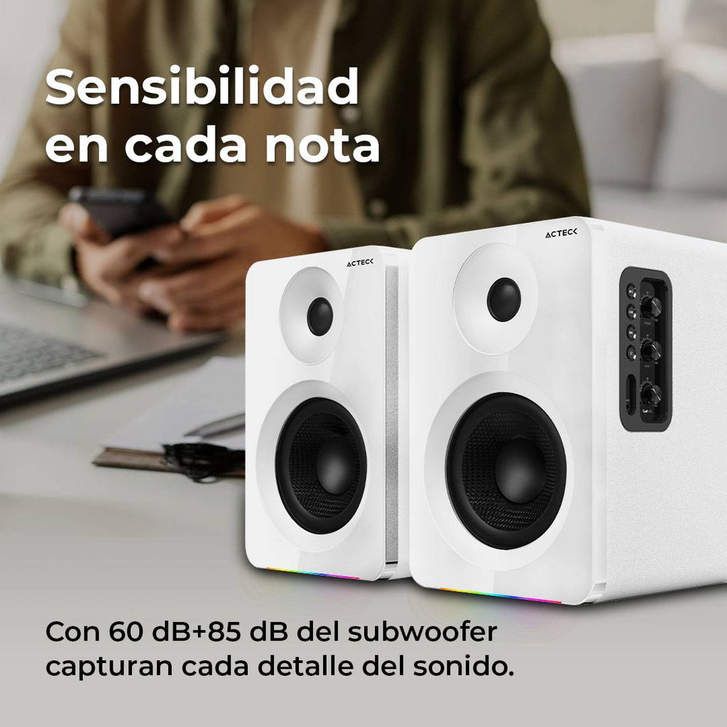 Bocinas ACTECK R BS700, 50W, Blanco