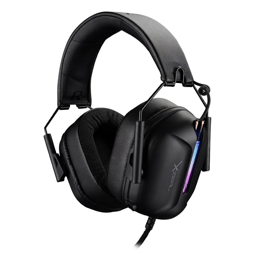 Headset Xzeal XZHSALRGB1B, Negro