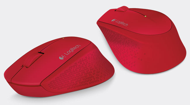 Mouse LOGITECH M280 Óptico, 1000 DPI, 3 botones, USB, Rojo